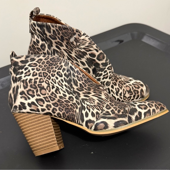Weeboo Stylish Women’s Leopard Print Ankle Booties Size 6 - Picture 6 of 7